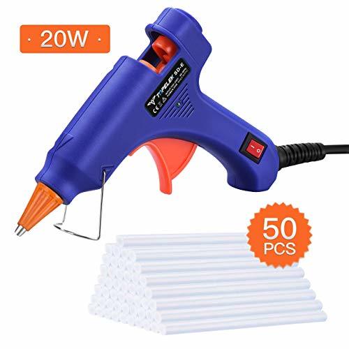 Social TOPELEK Mini Pistola de Silicona Caliente con 50 PSC Barras Pegamento Alta