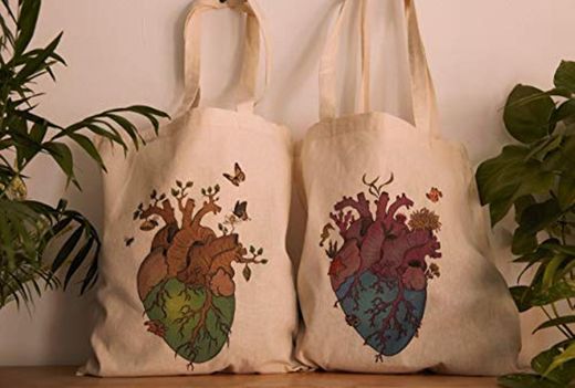 Nature heart tote bag