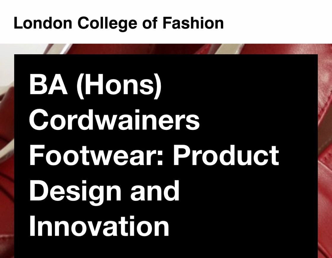 Moda BA (Hons) Cordwainers Footwear: Product Design & Innovation