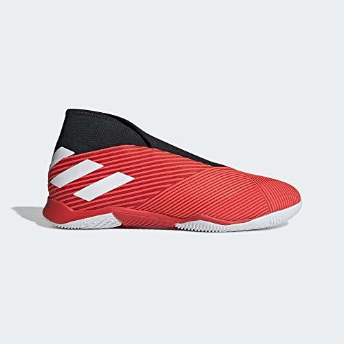 adidas Nemeziz 19.3 Laceless IN, Zapatilla de fútbol Sala, Active Red-White-Solar Red,