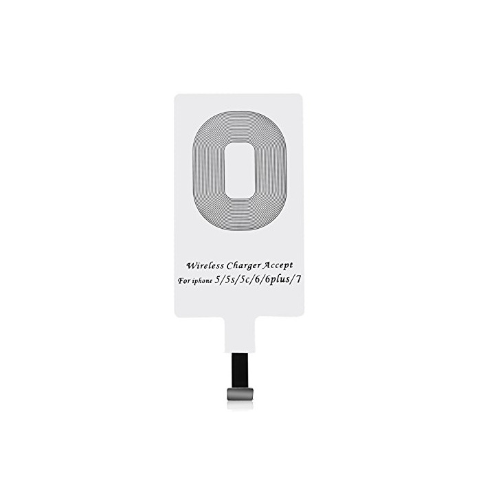 Social CHOETECH iPhone Qi Receptor, Receptor de Carga Inalámbrico/Ultra Fino Wireless Receptor/Qi Receptor