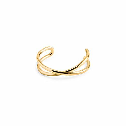 Producto SINGULARU ®Anillo Pie Cross Oro para Mujer Plata de Ley 925 con