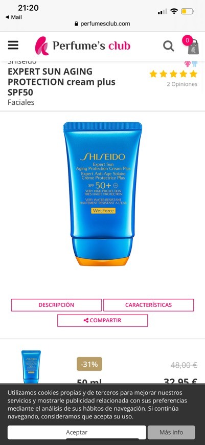 Products Shiseido crema cuerpo