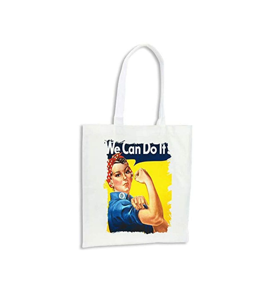 Moda MERCHANDMANIA Pack 4 Bolsas Logo Feminista Retro Cocina Compra Kitchen