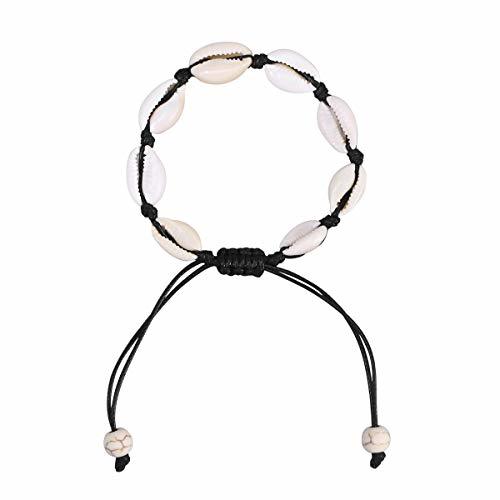 Product Amosfun Pulsera Moldeada Hecha a Mano Pulsera de Concha Tejida encantos de