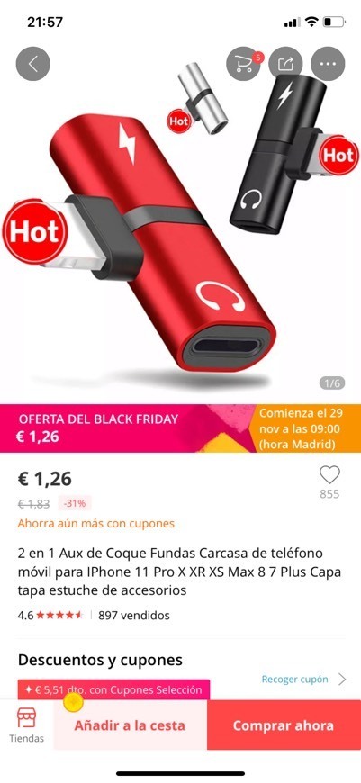 Social Conector para cargar y conectar auriculares