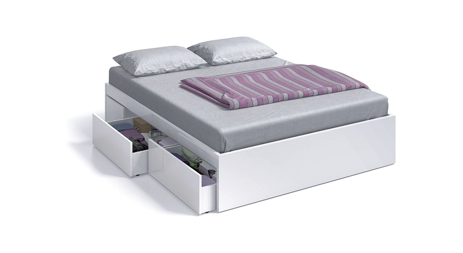 Product duehome Habitdesign 006088BO - Cama con 4 cajones para somier 150 x