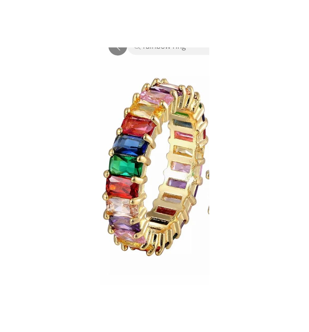 Social Anillo piedras colores