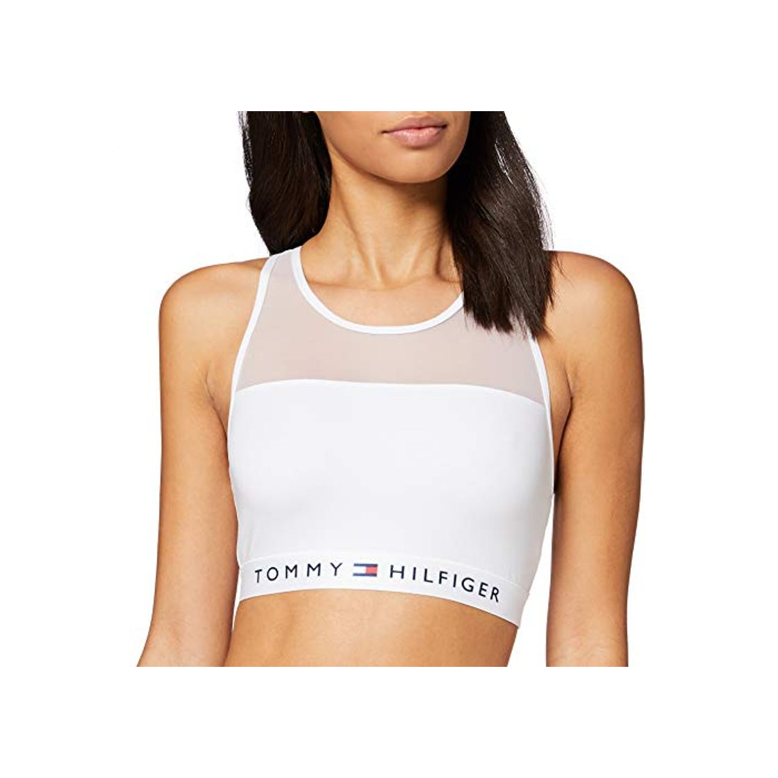 Product Tommy Hilfiger Sujetador Deportivo de Estilo Bralette de Algodón y Panel de