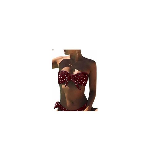 UMIPUBO Bikini Mujer Dos Piezas Ropa con Estampado de Lunares Push-Up Traje