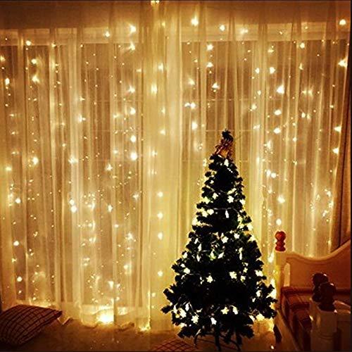 Social Cortina de luces LED, AGM 3 * 3M 300LEDs luces de Navidad