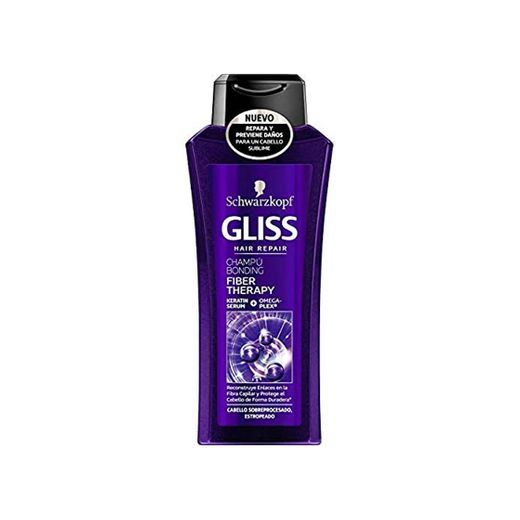 Gliss - Champú Fiber Therapy para cabello sobreprocesado