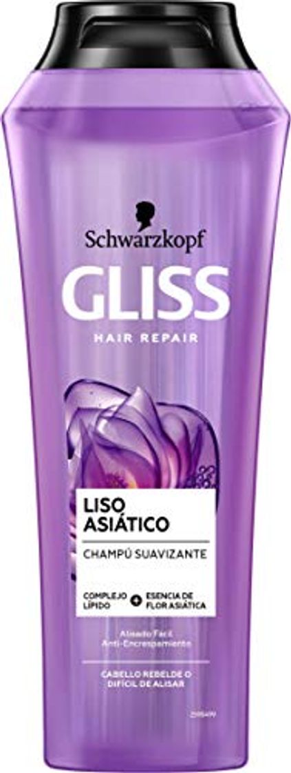 Beauty Gliss - Champú Liso Asiático, 250ml, Paquete de 6 - total