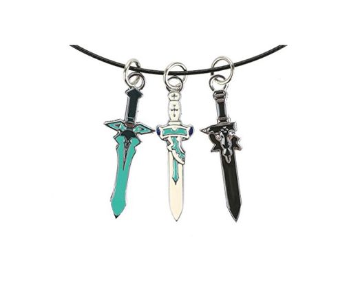 CoolChange Collar de Sword Art Online con Colgantes en Forma de Espada