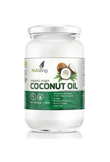NutriZing Aceite de Coco Virgen Orgánico ~ 1 Litro ~ 100% Crudo