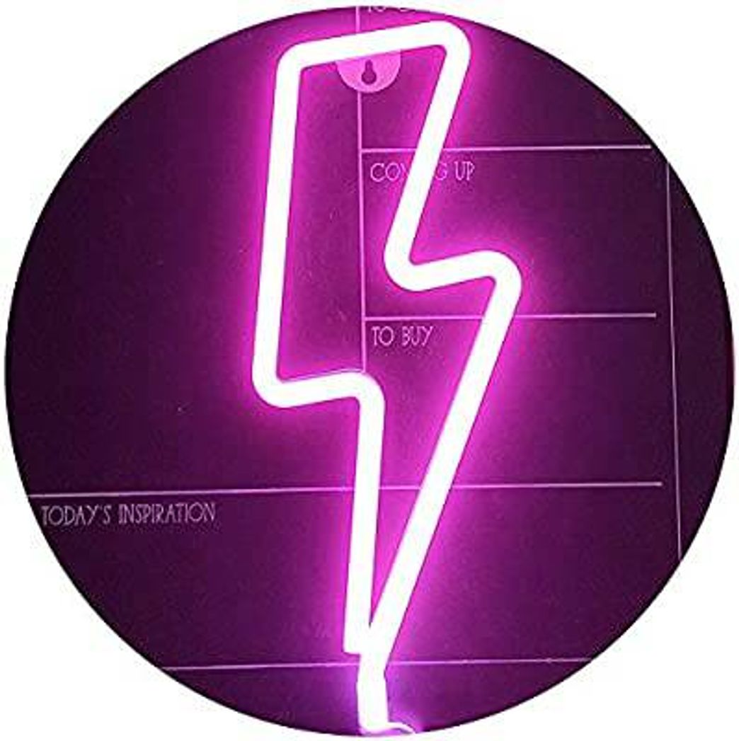 Luz led de neón en forma de rayo