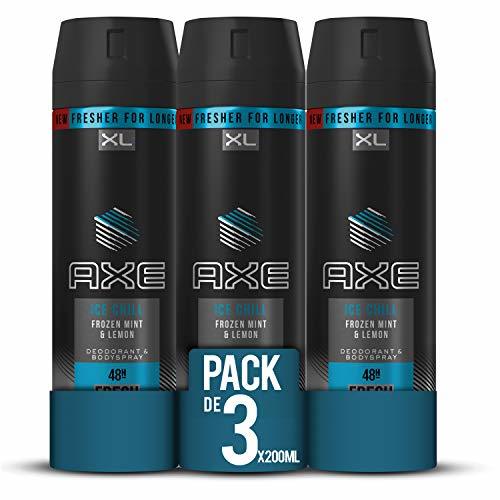Social AXE Desodorante Bodyspray Ice Chill XL - Pack de 3 x 200ml