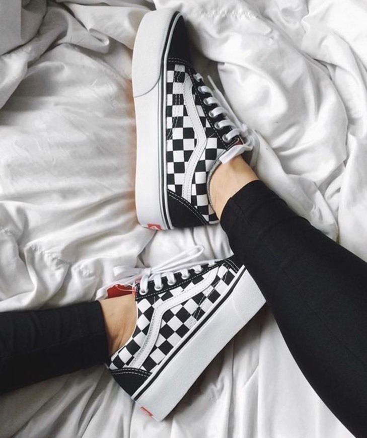 Moda Vans Old Skool Platform Calzado Checkerboard