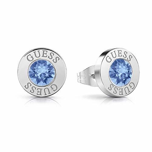 Fashion Pendientes Guess Shiny Crystals azul acero inoxidable quirúrgico chapados rodio UBE78097 [AC1150]