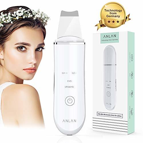 ANLAN Peeling Ultrasónico Facial Skin Scrubber Exfoliación Facial Ultrasónica Limpiador de Poros