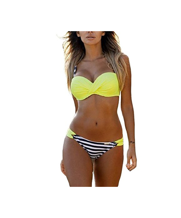 Traje De Baño Bikini-Mujer Push-up Acolchado Bra Bikini Verano Trajes de baño