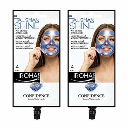 Iroha Nature - Mascarilla Facial Peel Off Azul, Talisman Shine, Anti Imperfeccioines