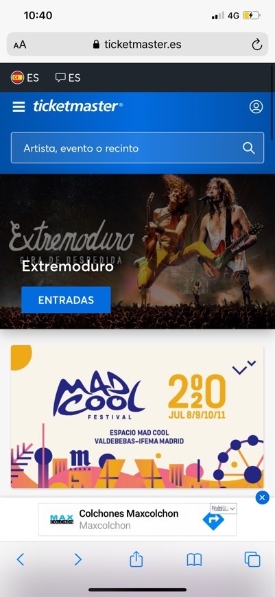 Social Entradas para conciertos, festivales, teatro y deportes en Ticketmaster
