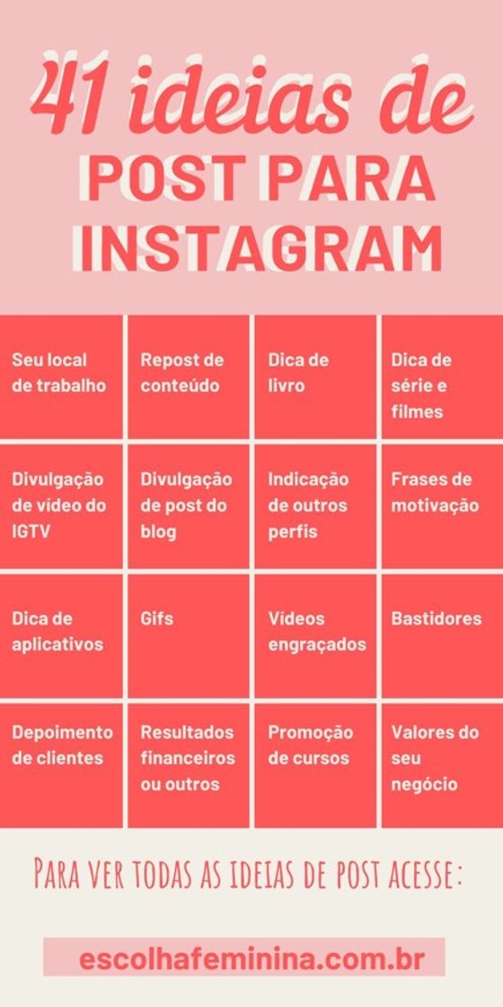 Moda Ideias de post para o Instagram💕