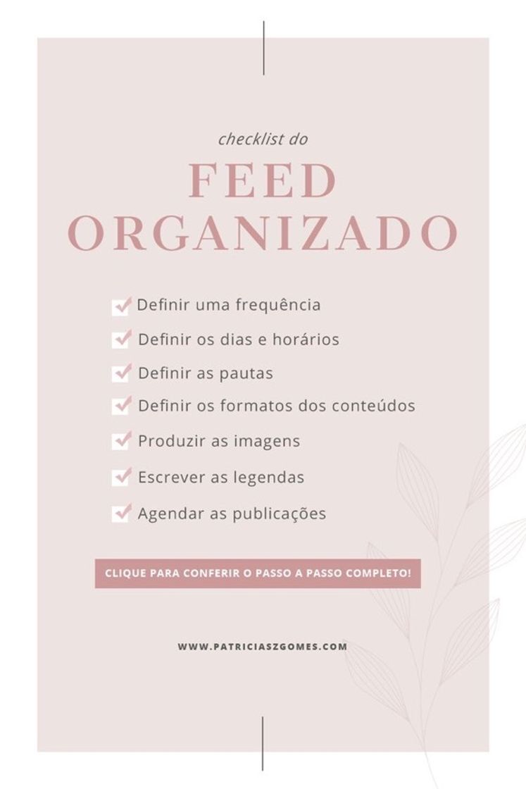 Moda FEED ORGANIZADO