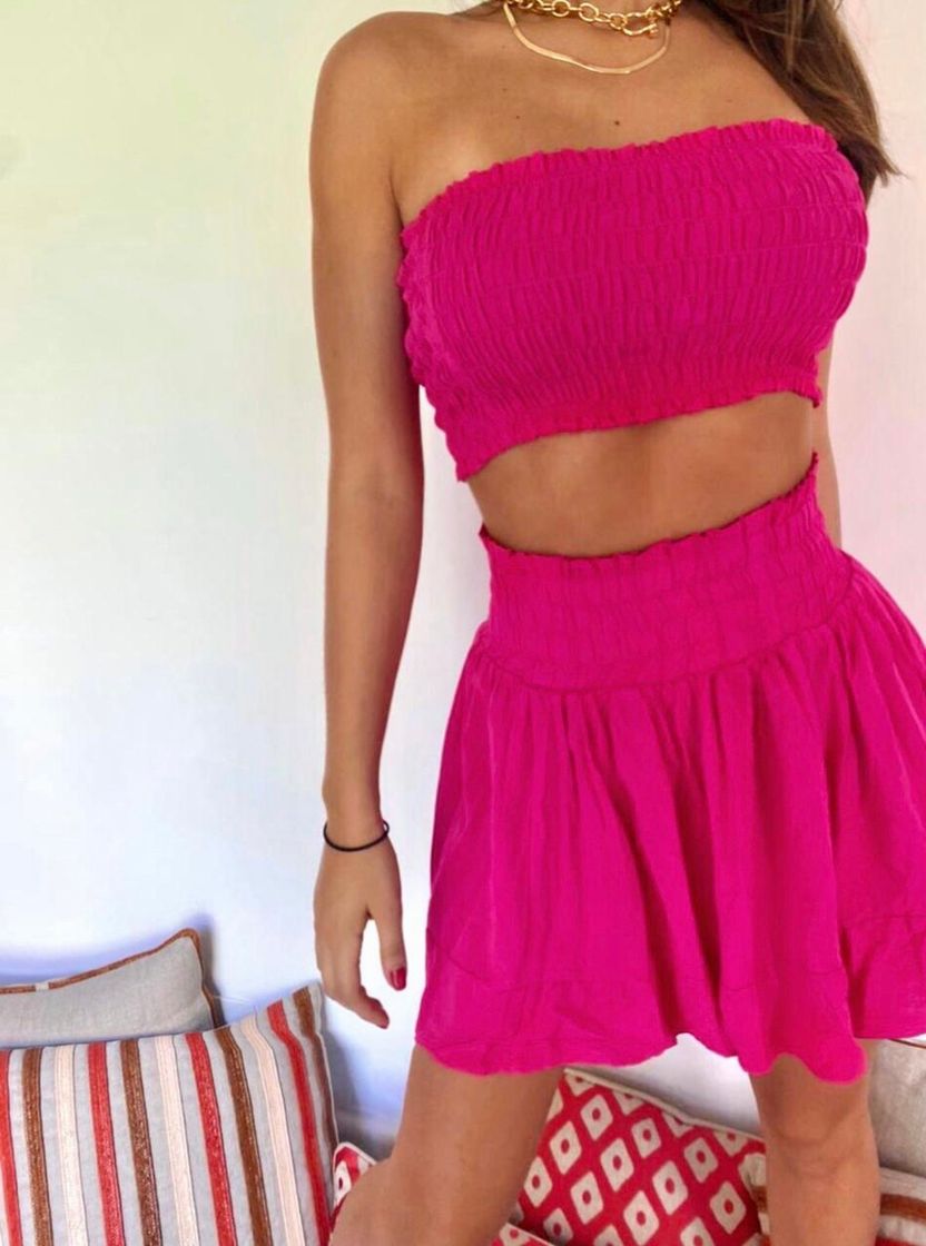 Moda Saia Rodada HotPink