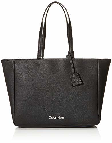 Moda Calvin Klein - Worked Shopper, Bolsos totes Mujer, Negro