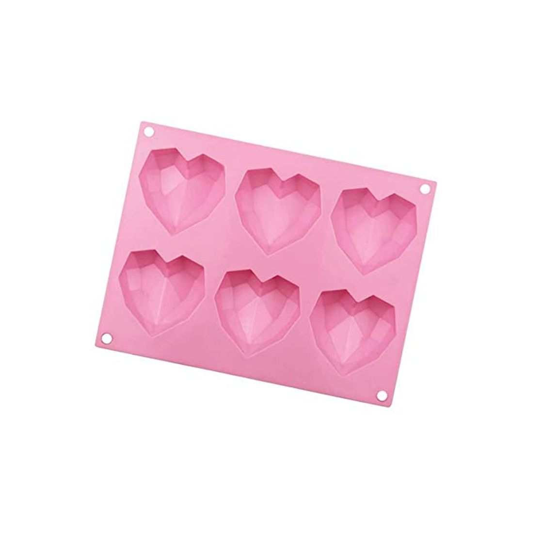 Producto Molde de silicona corazón 3D amor corazón diamante en forma de molde de silicona moldes para hornear forma de jabón de chocolate herramientas para hornear DIY molde para decoración de pastel de fiesta