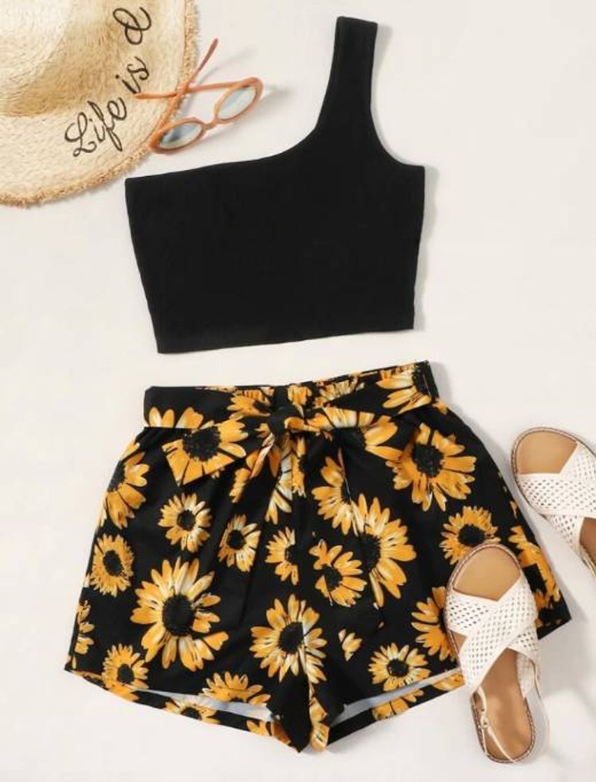 Fashion Conjunto girassol SHEIN 