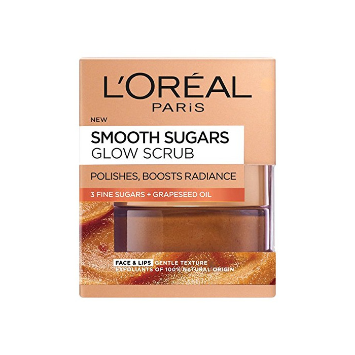 Belleza L 'Oreal París suave azúcar Glow Semilla de Uva cara y labios