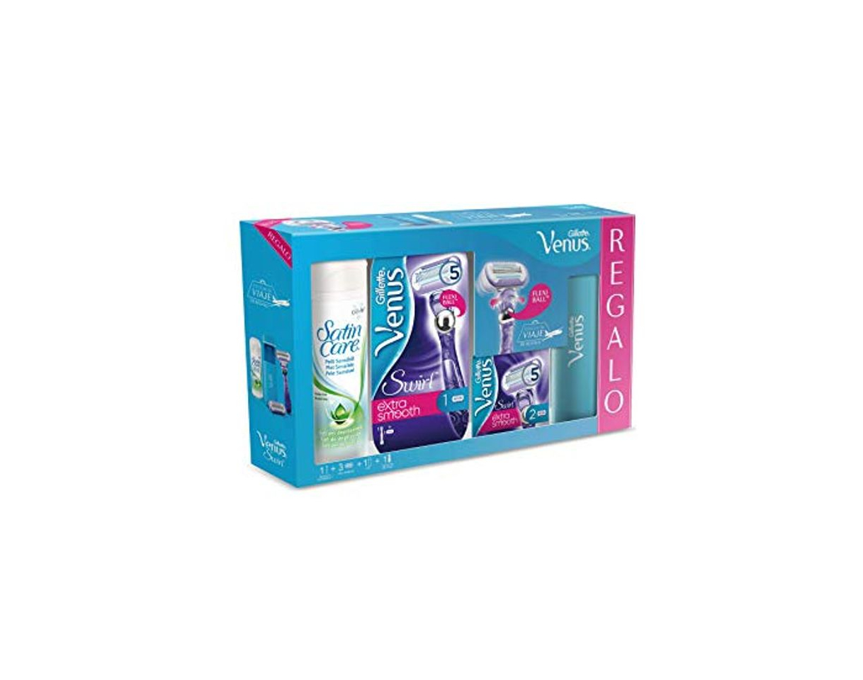 Social Gillette Venus Swirl - Set Maquinilla para Mujer con 2 Recambios
