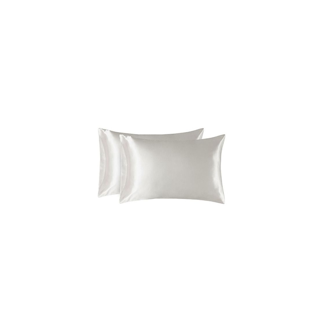 Product Bedsure Funda Almohada 50x75cm Satén Blanco Marfil - Juego de 2 Fundas