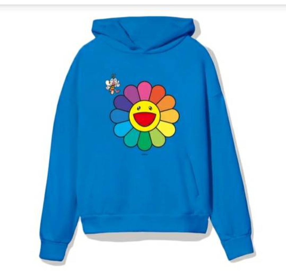 Social Takashi Murakami x PANGAIA Flower Hoodie Cobalt Blue