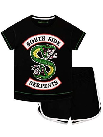 Riverdale Pijamas para Niñas Southside Serpent Negro 11