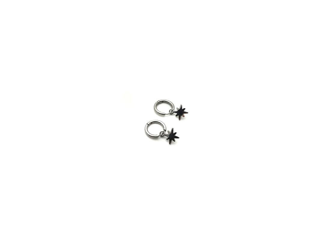 Pendientes estrella polar de acero