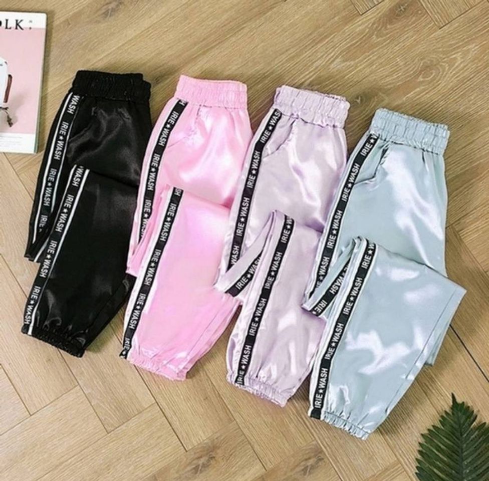 Fashion Pantalones de chándal. Brillantes, rosa, violeta, negro,azul