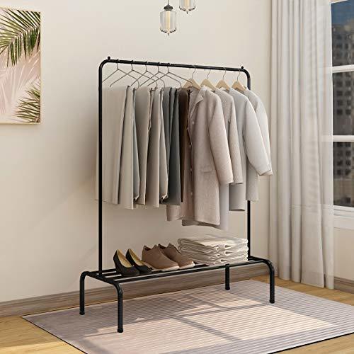 Product JURMERRY Perchero Burro Riel Metálico Moderno Minimalista con Barra Superior para Ropa