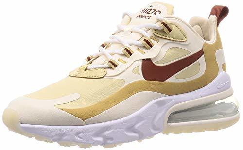 Moda Zapatillas Deportivas Unisex NIKE Air MAX 270 React en Cuero Beige AT6174-700