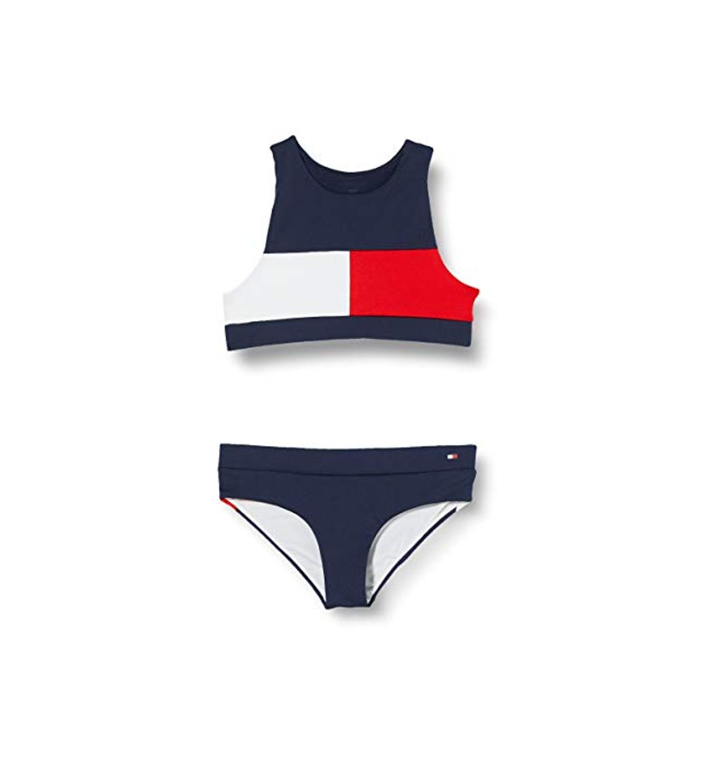 Products Tommy Hilfiger Crop Top Set Bikini, Azul, 12-13 años