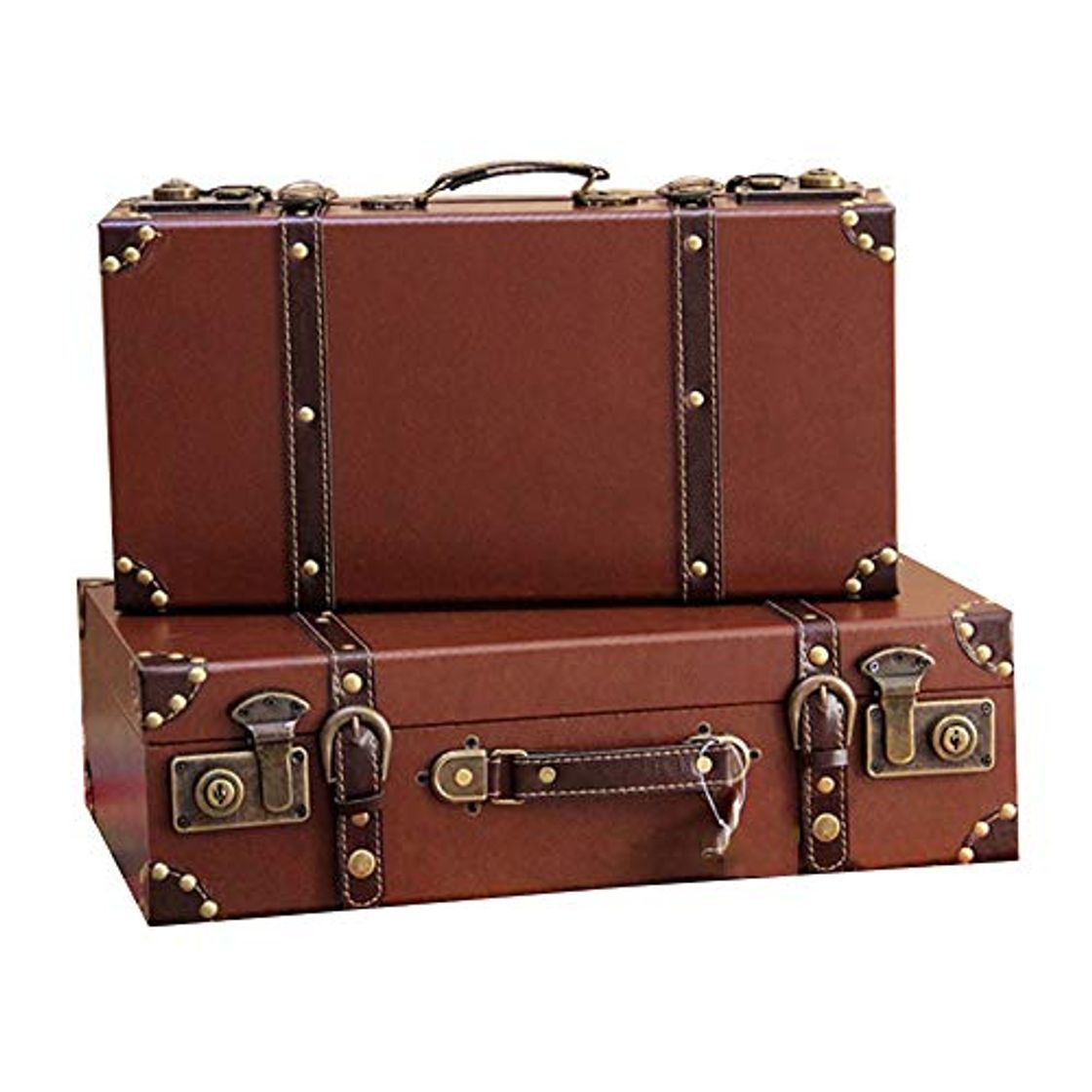 Social Cofres Maleta Vintage Tesoro, Remache Maleta Vitrina Accesorios De Decoración Decoración Exhibición