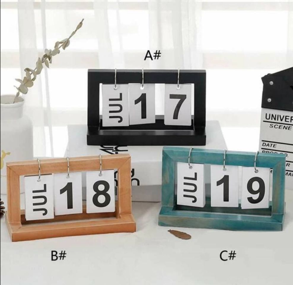 Social Calendario decorativo de madera