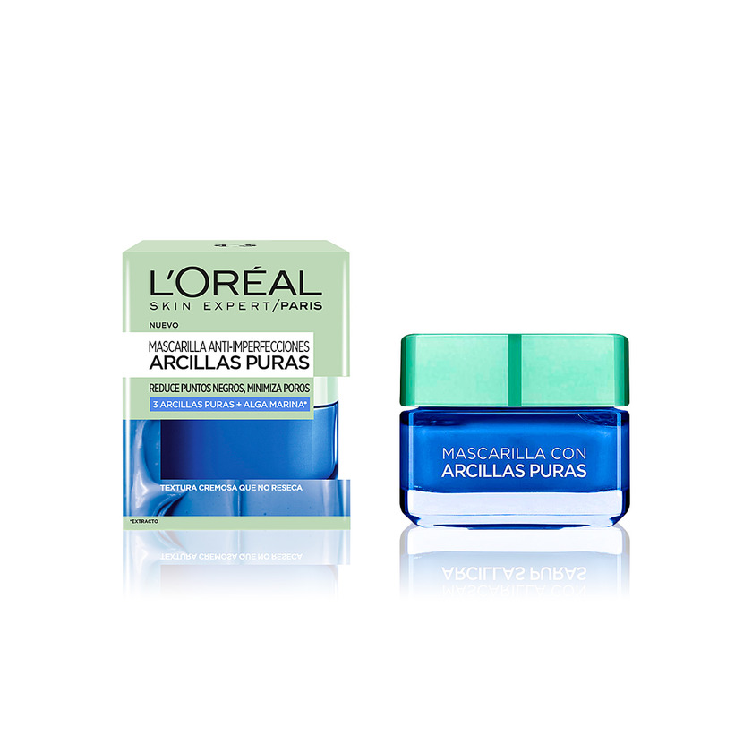 Producto Arcillas Puras Mascarilla facial Azul antiimperfecciones L'Oréal Paris