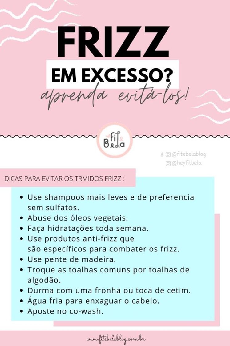 Moda Dicas para diminuir o frizz