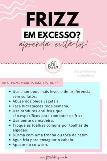 Dicas para diminuir o frizz