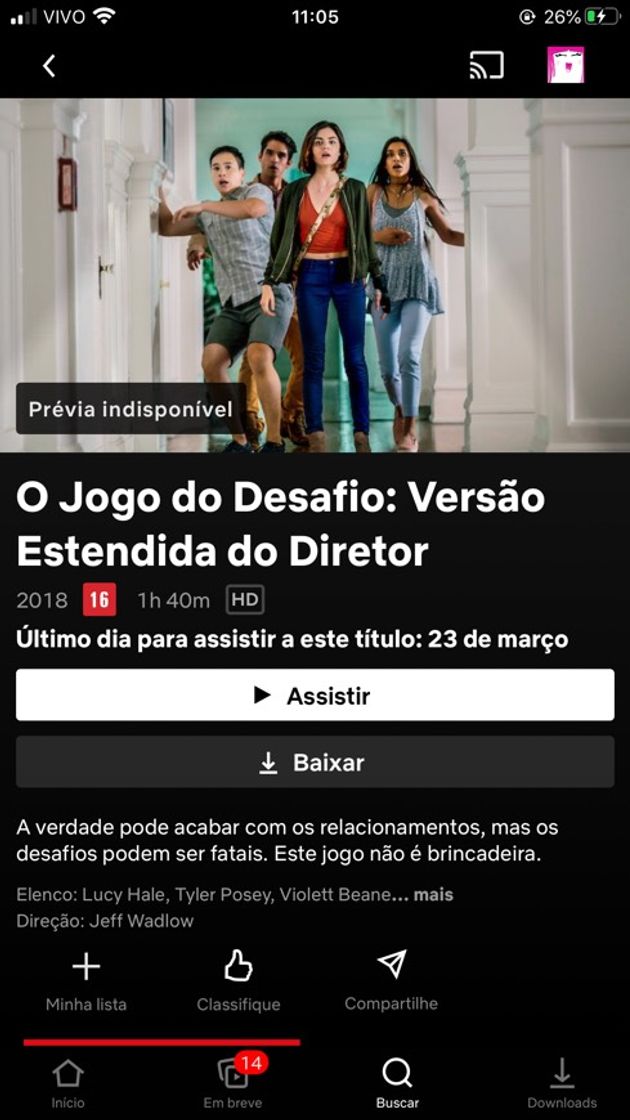 Movie O jogo do desafio