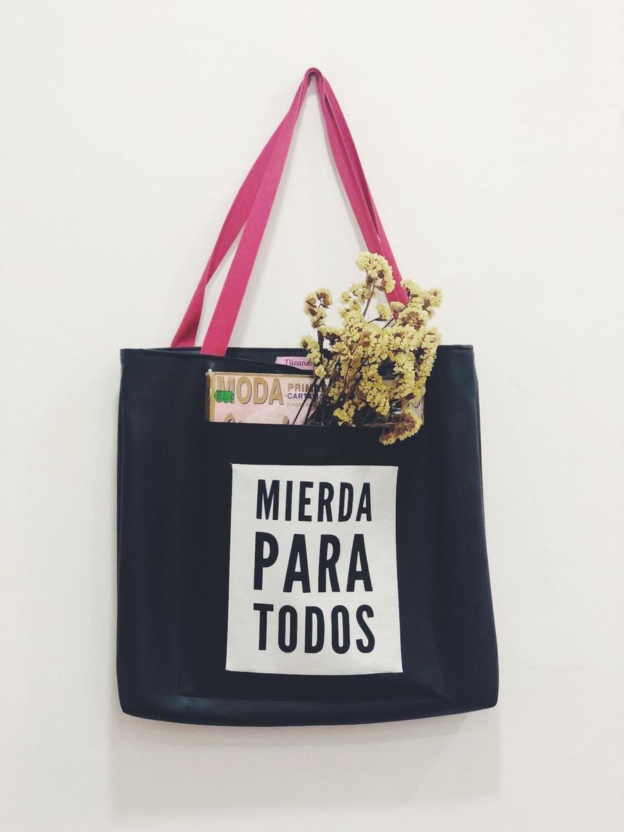 Producto Bolsa polipiel negra "mierda para todos"